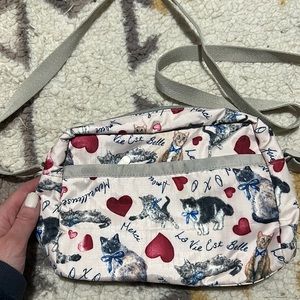 LeSportsac cat print crossbody